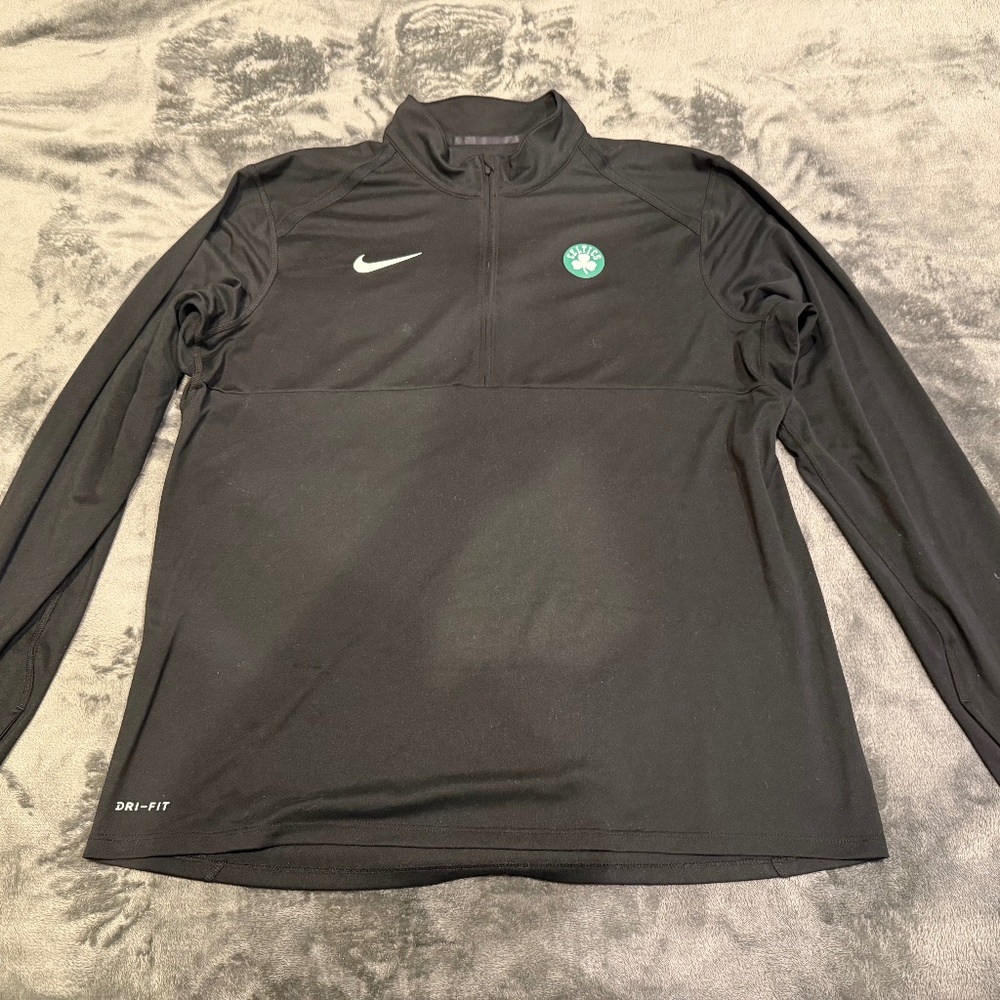 Nike Boston Celtics Performance Half-Zip, Extra Large, Black